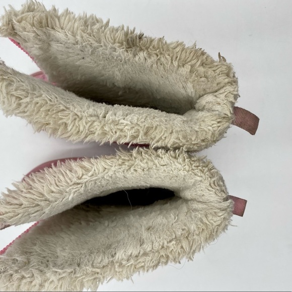 Falls Creek girls toddlers pink Thinsulate Winter Snow Boot Faux Fur Snowflake - Picture 6 of 8